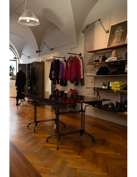 Tavolo vetro gambe anni '50