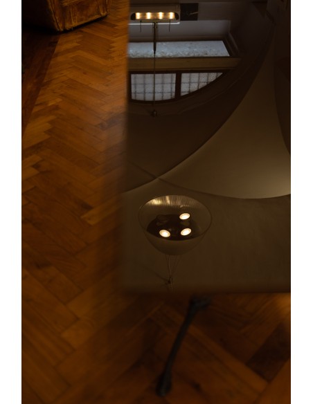 Tavolo vetro gambe anni '50