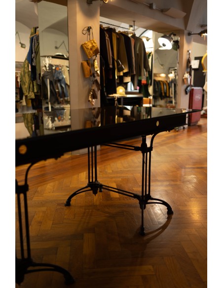 Tavolo vetro gambe anni '50