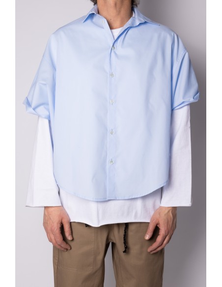 OVERFIT DOUBLED TURN UPS SHIRT
