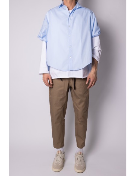 OVERFIT DOUBLED TURN UPS SHIRT